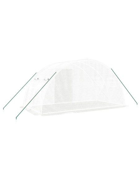 Serre avec cadre en acier blanc - 8 m²