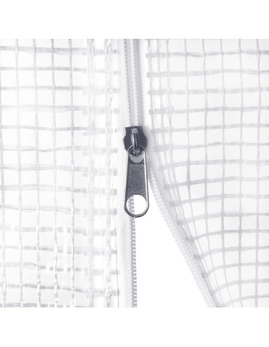 Serre avec cadre en acier blanc - 8 m²