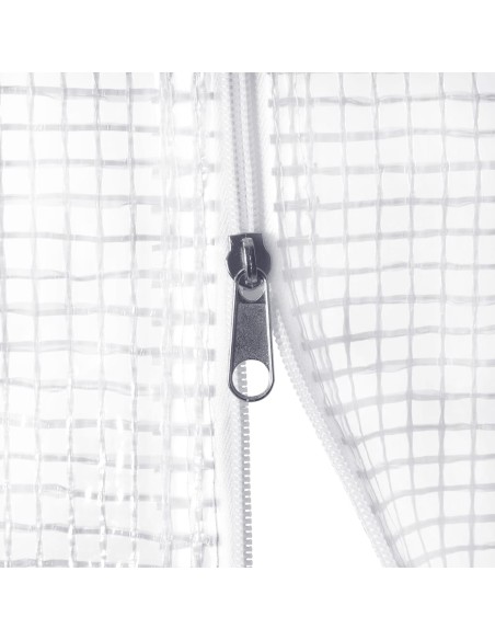 Serre avec cadre en acier blanc - 8 m²