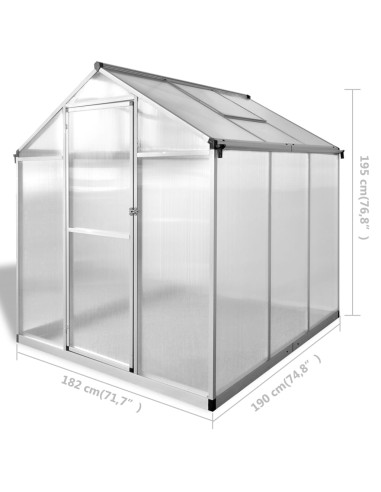 Serre en Aluminium renforcé - 3,46m²