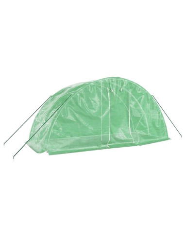 Serre avec cadre en acier vert 5x2x2,3m