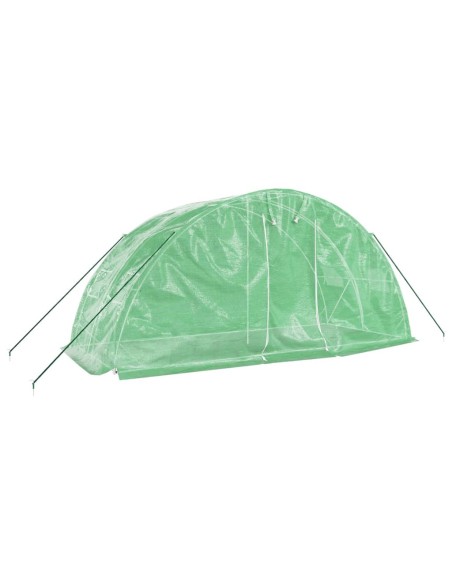 Serre avec cadre en acier vert 5x2x2,3m