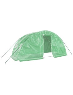 Serre avec cadre en acier vert 5x2x2,3m 2