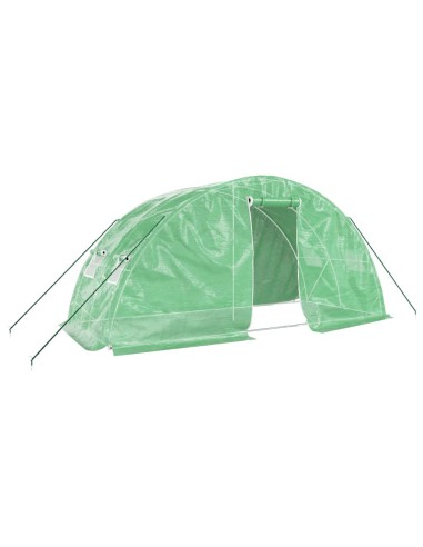 Serre avec cadre en acier vert 5x2x2,3m