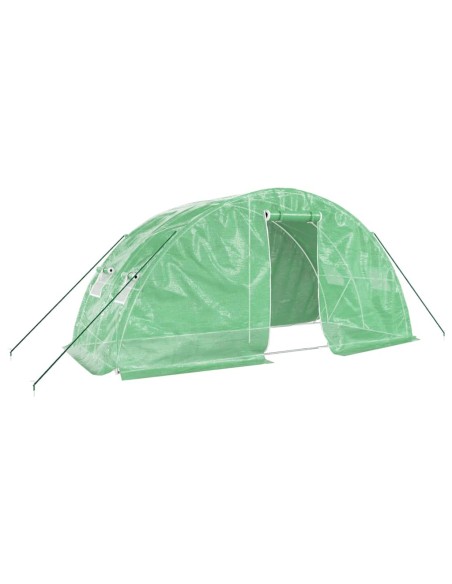 Serre avec cadre en acier vert 5x2x2,3m