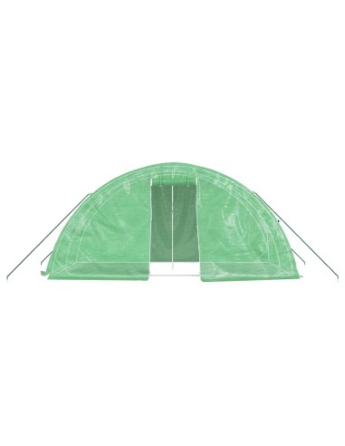 Serre avec cadre en acier vert 5x2x2,3m