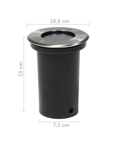 Lampes encastrables au sol 3 pcs