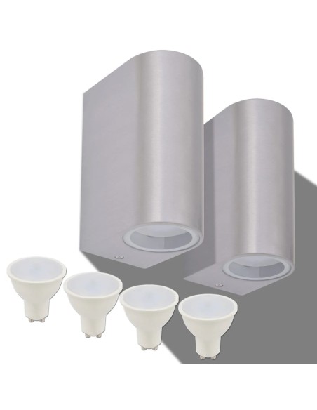 Applique murale LED d'extérieur 2 pcs