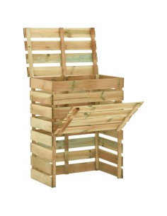 Composteur de jardin à lattes - 80x50x100