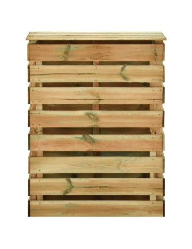 Composteur de jardin à lattes - 80x50x100