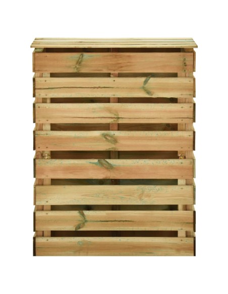 Composteur de jardin à lattes - 80x50x100