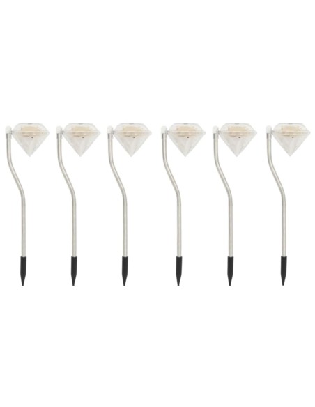 Lampes à LED solaires - 6 pcs 9x7,8x29,5 cm