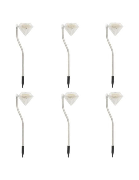 Lampes à LED solaires - 6 pcs 9x7,8x29,5 cm