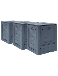 Composteurs de jardin 3 pcs - 60x60x73 cm