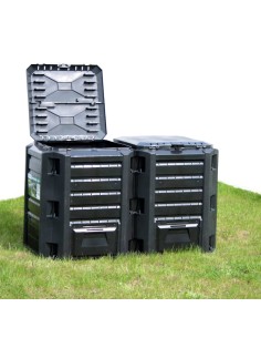 Composteur de jardin Noir 1600 L 2