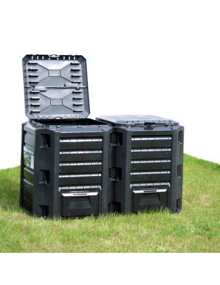 Composteur de jardin Noir 1600 L
