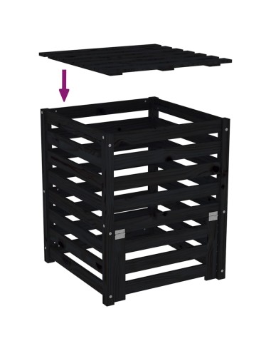 Composteur Noir - 63,5x63,5x77,5 cm