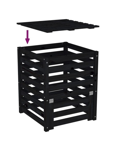 Composteur Noir - 63,5x63,5x77,5 cm