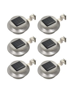 Lampe solaire à LED ronde d'extérieur 6 pcs 2