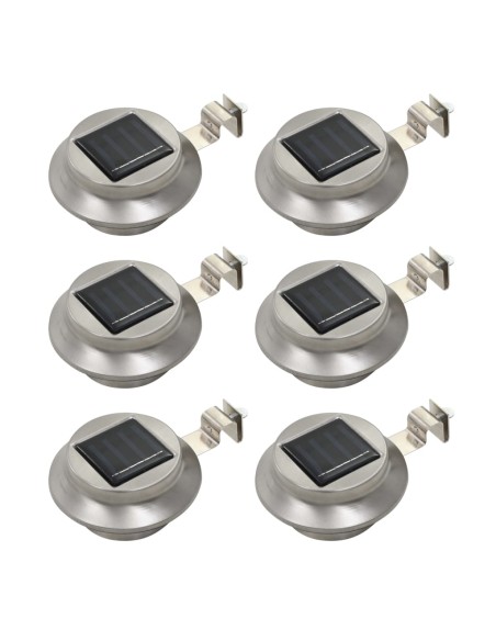 Lampe solaire à LED ronde d'extérieur 6 pcs
