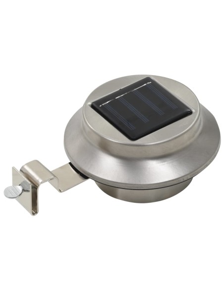 Lampe solaire à LED ronde d'extérieur 6 pcs