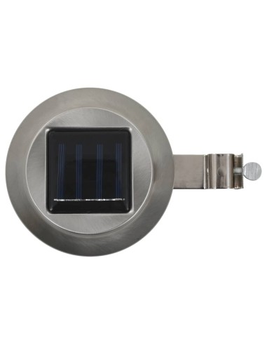 Lampe solaire à LED ronde d'extérieur 6 pcs