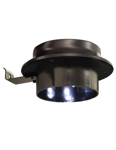 Lampe solaire à LED ronde d'extérieur 6 pcs