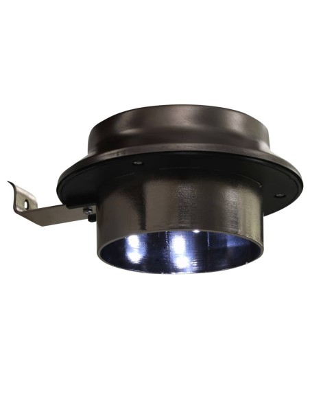 Lampe solaire à LED ronde d'extérieur 6 pcs