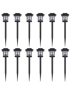 Ensemble de 12 lampes LED solaires