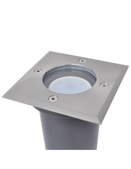 Lampes au sol à LED d'extérieur 3 pcs carré
