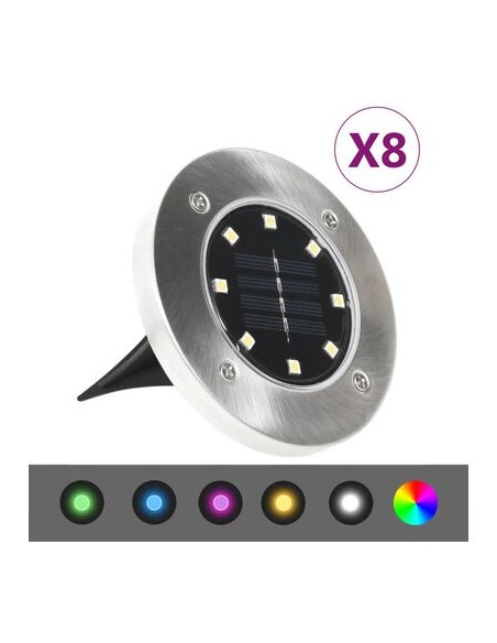 Lampes solaires de sol 8 pcs