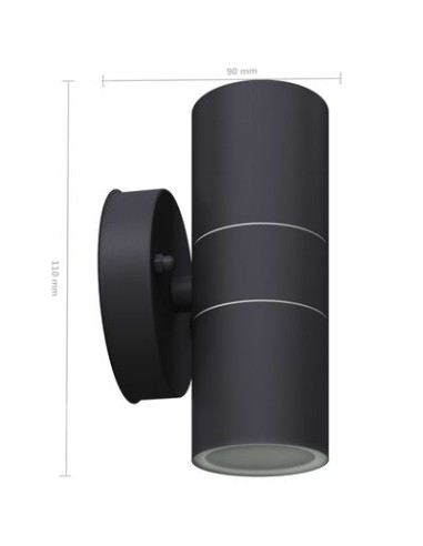 Applique murale LED d'extérieur 2 pcs