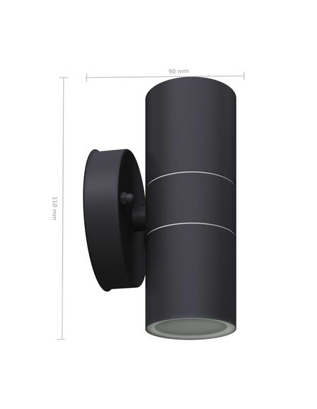 Applique murale LED d'extérieur 2 pcs