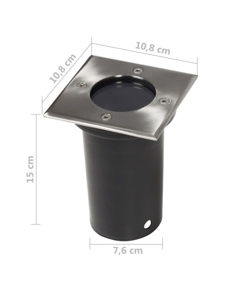 Lampes encastrées d'extérieur 3 pcs