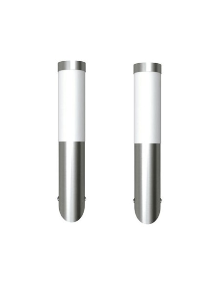 Applique murale d'extérieur 2 pcs Acier inoxydable