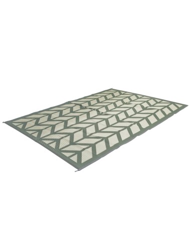 Tapis d'extérieur chevron vert 2,7x2m