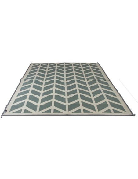 Tapis d'extérieur chevron vert 2,7x2m