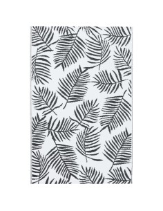 Tapis d'extérieur feuille blanc et noir 120x180cm 2