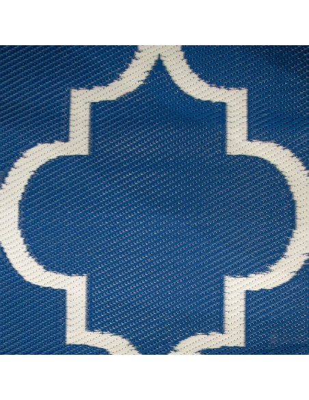 Tapis d'extérieur Casablanca bleu 2,7x2m