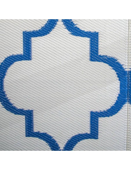 Tapis d'extérieur Casablanca bleu 2,7x2m