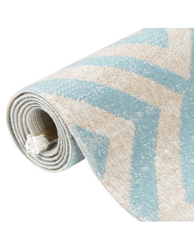 Tapis à tissage plat vert & beige 115x170cm