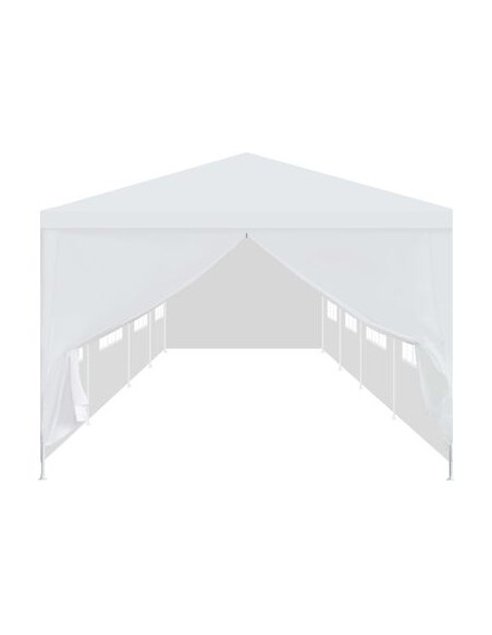 Tonnelle de jardin blanche avec parois 3x12m