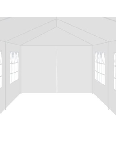 Tonnelle de jardin blanche avec parois 3x12m