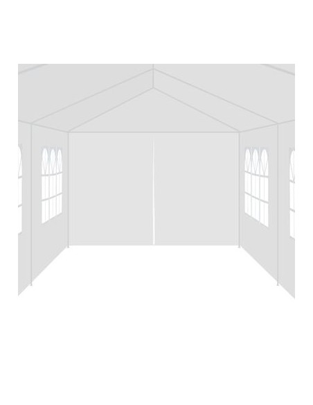 Tonnelle de jardin blanche avec parois 3x12m
