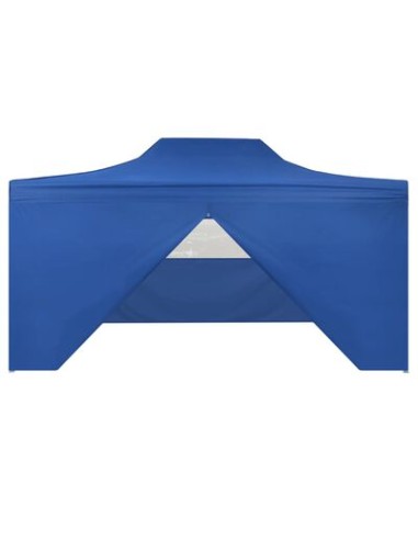Tente pliable bleu avec 4 parois latérales 3x4,5m