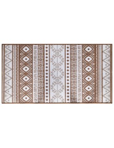 Tapis d'extérieur marron et blanc réversible 80x150cm 2