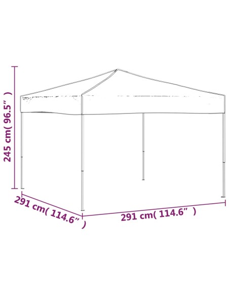 Tente de réception pliable Crème 3x3m