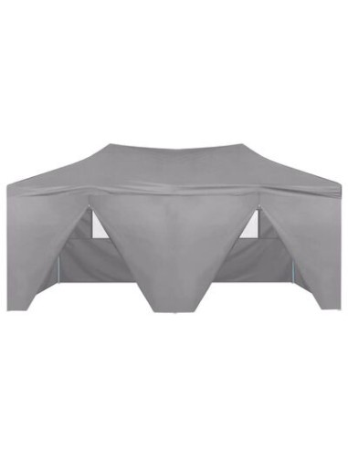 Tente de réception pliable Anthracite avec 4...