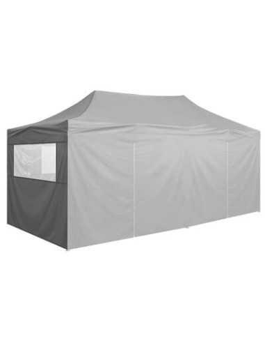 Tente de réception pliable Anthracite avec 4...