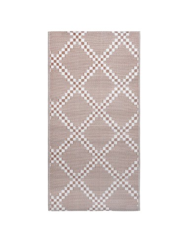 Tapis d'extérieur croisillon marron 160x230cm